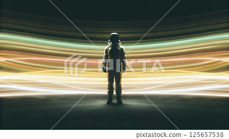 Astronaut in the Heart of the Nebula 125657538