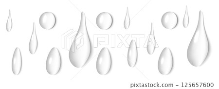 Realistic vector water drops isolated Realistic vector water drops isolated 125657600