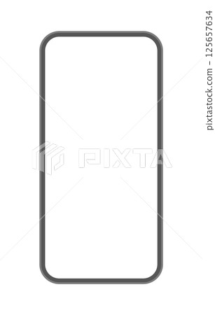Blank smartphone mockup - Simple smartphone frame template material 125657634