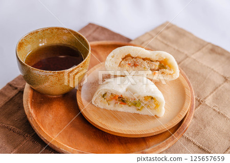 蔬菜和大豆漿燒 蔬菜和大豆漿燒 125657659