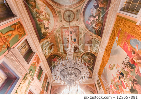 interiors of national palace of Ajuda, Lisbon, portugal interiors of national palace of Ajuda, Lisbon, portugal 125657881