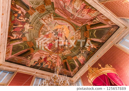 interiors of national palace of Ajuda, Lisbon, portugal 125657889