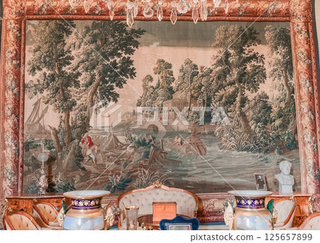 interiors of national palace of Ajuda, Lisbon, portugal interiors of national palace of Ajuda, Lisbon, portugal 125657899