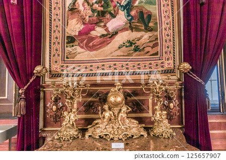 interiors of national palace of Ajuda, Lisbon, portugal interiors of national palace of Ajuda, Lisbon, portugal 125657907