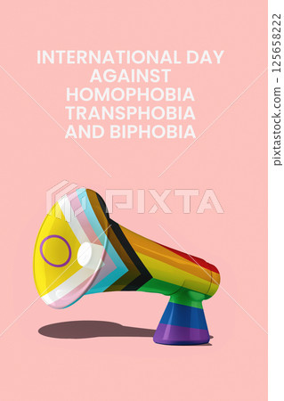 day against homophobia, megaphone, generative AI 125658222