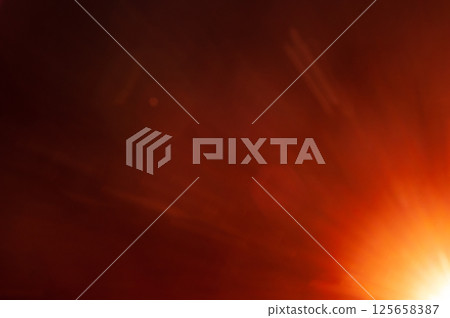 Sun flare on the black background 125658387