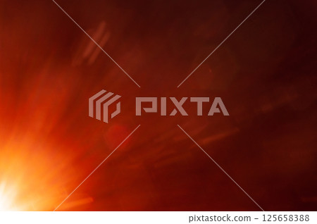 Sun flare on the black background 125658388