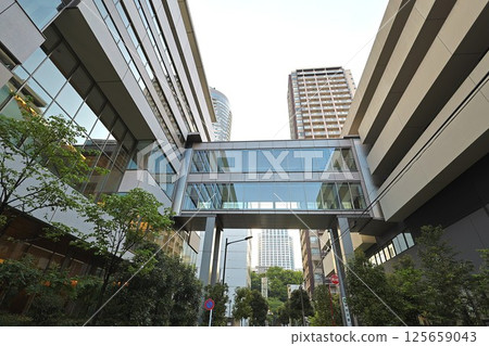 A corridor between buildings in the city A corridor between buildings in the city 125659043