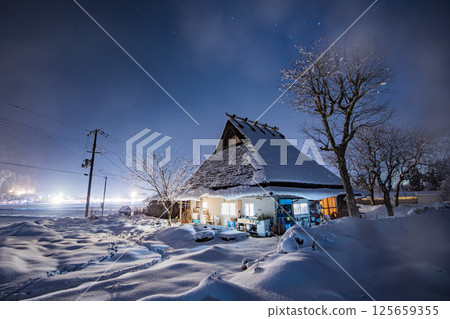 美山茅吹村冬季煙火 125659355