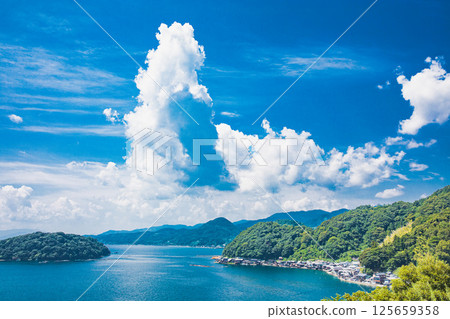 Summer cumulonimbus clouds at Ine Summer cumulonimbus clouds at Ine 125659358