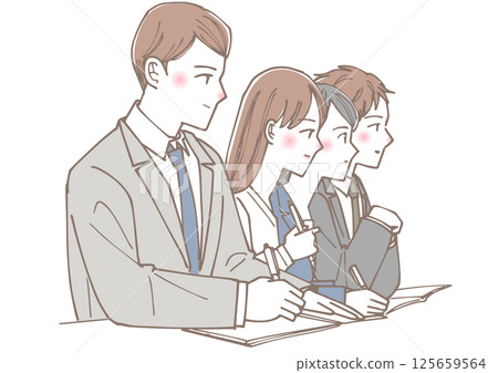 參加研討會的年輕辦公室職員 125659564