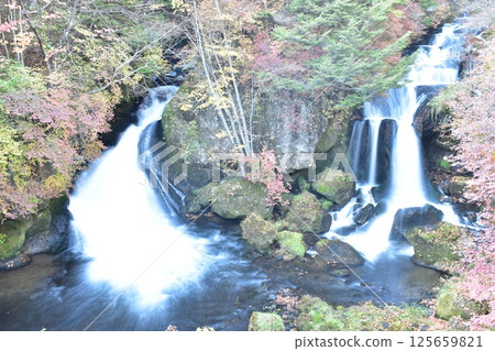 [Nikko, Tochigi Prefecture] Ryuzu Falls and autumn leaves 125659821