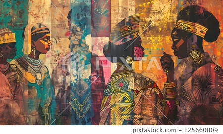 An exquisite ethnic art piece showcasing rich cultural heritage and timeless traditions. 125660009