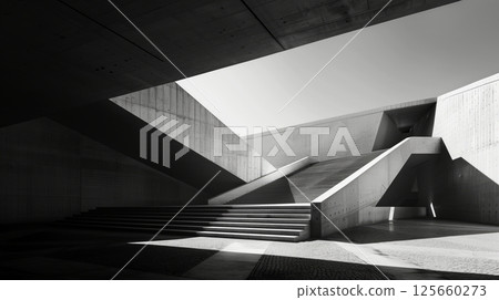 Geometric architecture, known for clean lines and sharp angles, creates visually stunning buildings. Geometric architecture, known for clean lines and sharp angles, creates visually stunning buildings. 125660273