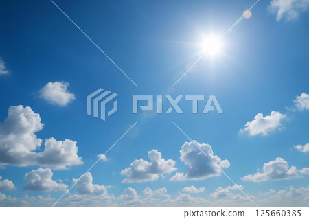 Sunny blue sky image 125660385