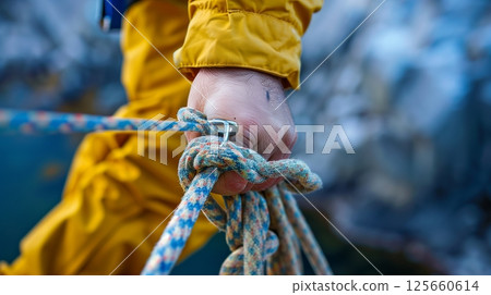 Knots are crucial in climbing for safety. Proper tying and checking prevent accidents and ensure security. 125660614