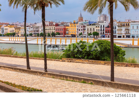 Triana riverside in Seville, Spain 125661118