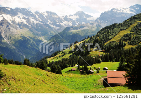 Valleys in the Swiss Alps Valleys in the Swiss Alps 125661281
