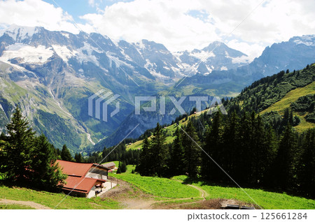 Valleys in the Swiss Alps Valleys in the Swiss Alps 125661284
