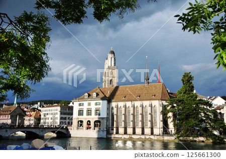 The street view of downtown Zurich, Switzerland 125661300