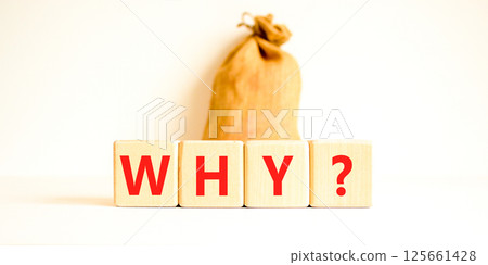 Why question symbol. Concept word Why question on beautiful wooden blocks. Beautiful canvas bag. Beautiful white table white background. Business, lifestyle, support why question concept. Copy space. Why question symbol. Concept word Why question on beautiful wooden blocks. Beautiful canvas bag. Beautiful white table white background. Business, lifestyle, support why question concept. Copy space. 125661428