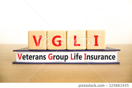 VGLI Veterans Group Life Insurance symbol. Concept word VGLI Veterans Group Life Insurance on blocks. Beautiful white background. Business VGLI Veterans Group Life Insurance concept. Copy space. VGLI Veterans Group Life Insurance symbol. Concept word VGLI Veterans Group Life Insurance on blocks. Beautiful white background. Business VGLI Veterans Group Life Insurance concept. Copy space. 125661435