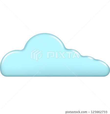 Cloud vector icon isolated on white 125662733