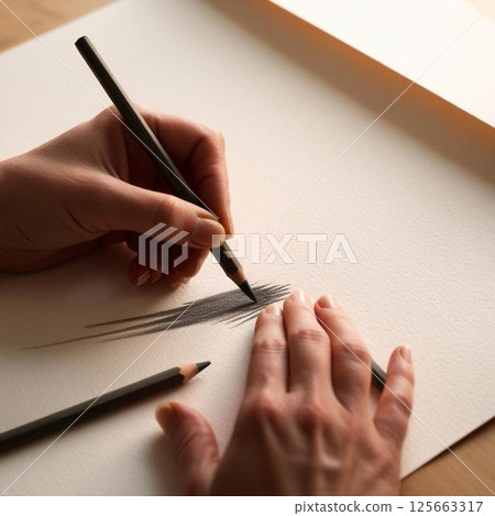 用鉛筆手繪 用鉛筆手繪 125663317