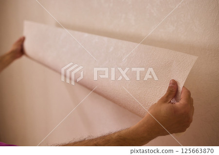 Approaching the Task of Applying Wallpaper with Care for a Beautiful and Stunning Interior Approaching the Task of Applying Wallpaper with Care for a Beautiful and Stunning Interior 125663870