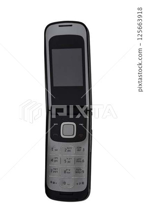 Retro mobile phone with a classic button design on a transparent background. The high resolution and transparent background make it perfect for use in advertising, illustrations, and design projects. Retro mobile phone with a classic button design on a transparent background. The high resolution and transparent background make it perfect for use in advertising, illustrations, and design projects. 125663918