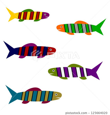 Background with fish. Vector illustration. Background with fish. Vector illustration. 125664020