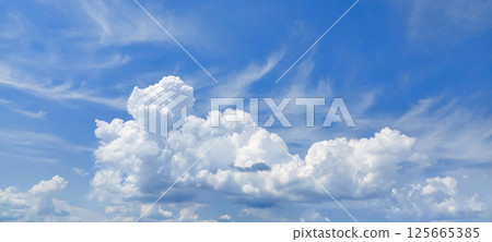Blue sky with white clouds nature background Blue sky with white clouds nature background 125665385