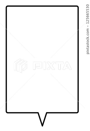 一個簡單的垂直矩形對話泡泡 125665530