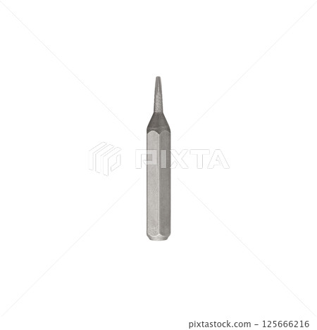 Iron bit for screwdriver and drill on Isolated on a white background 125666216