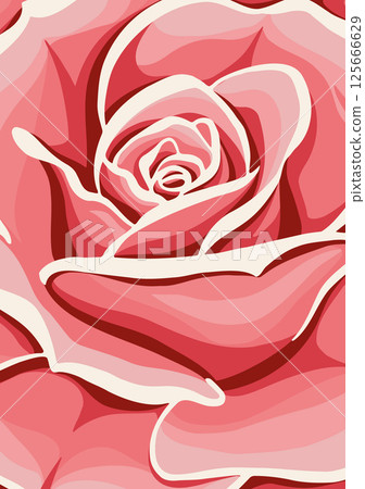 Red Rose Flower Vector Illustration. Red Rose Flower Vector Illustration. 125666629