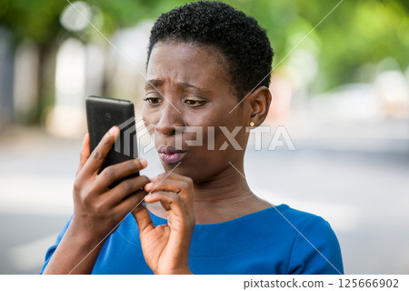 close-up young african girl. 125666902