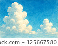 Summertime cloud and blue sky 125667580