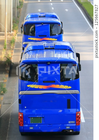 Large sightseeing bus Large sightseeing bus 125667827