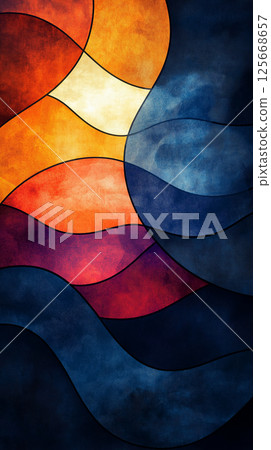 Abstract gradient texture with colorful pattern, art background, and design wave elements 125668657