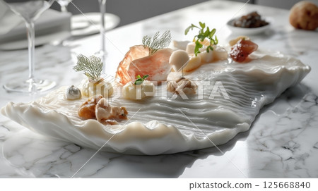 Artistically presented, futuristic fine dining 125668840