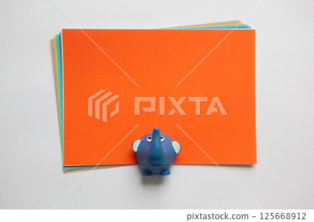 Choose from fun and colorful memo message paper 125668912