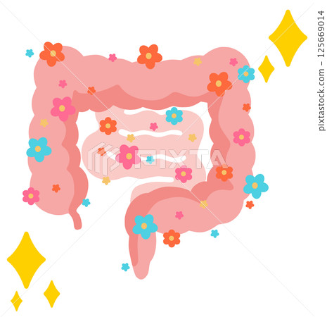 Illustration of intestinal flora 125669014