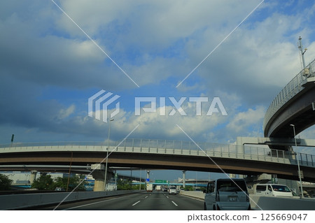 Car running on highway Car running on highway 125669047