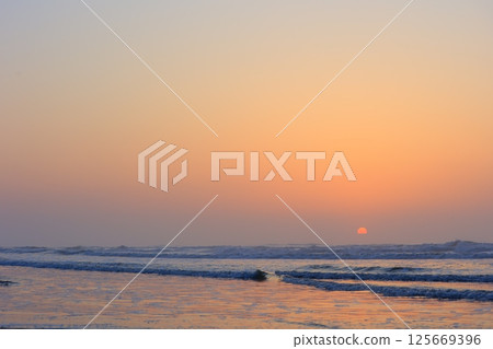 Boso sea and sunrise Boso sea and sunrise 125669396
