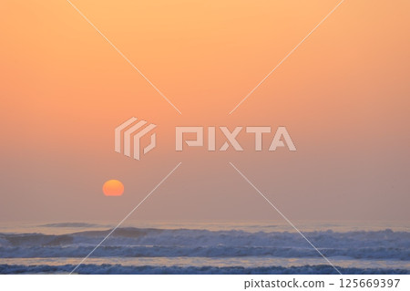 Boso sea and sunrise Boso sea and sunrise 125669397