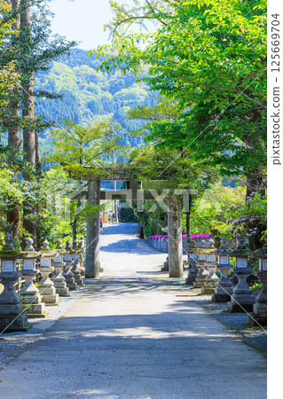 初夏的嵐山滝神社，大分縣九重郡 125669704