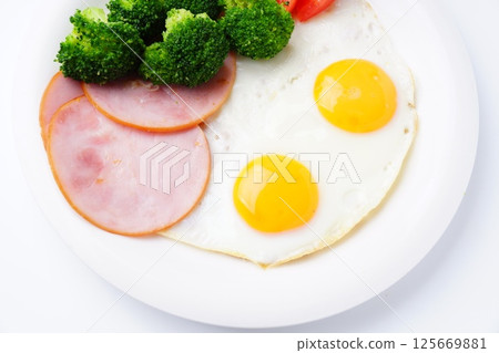 Ham Egg Breakfast Ham Egg Breakfast 125669881
