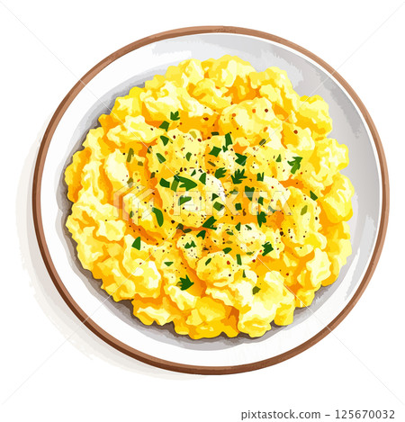 炒蛋水彩插畫AI生成 125670032