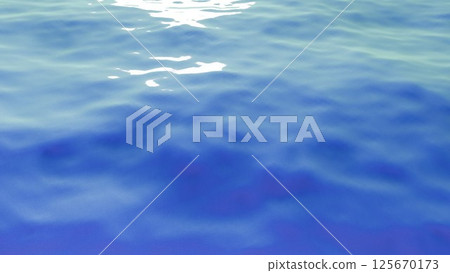 3DCG illustration of a water surface reflecting light. 4K background material of colorful tropical seas and rivers 3DCG illustration of a water surface reflecting light. 4K background material of colorful tropical seas and rivers 125670173