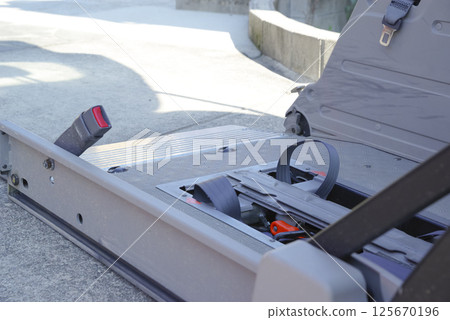 Welfare vehicle with wheelchair lift 125670196